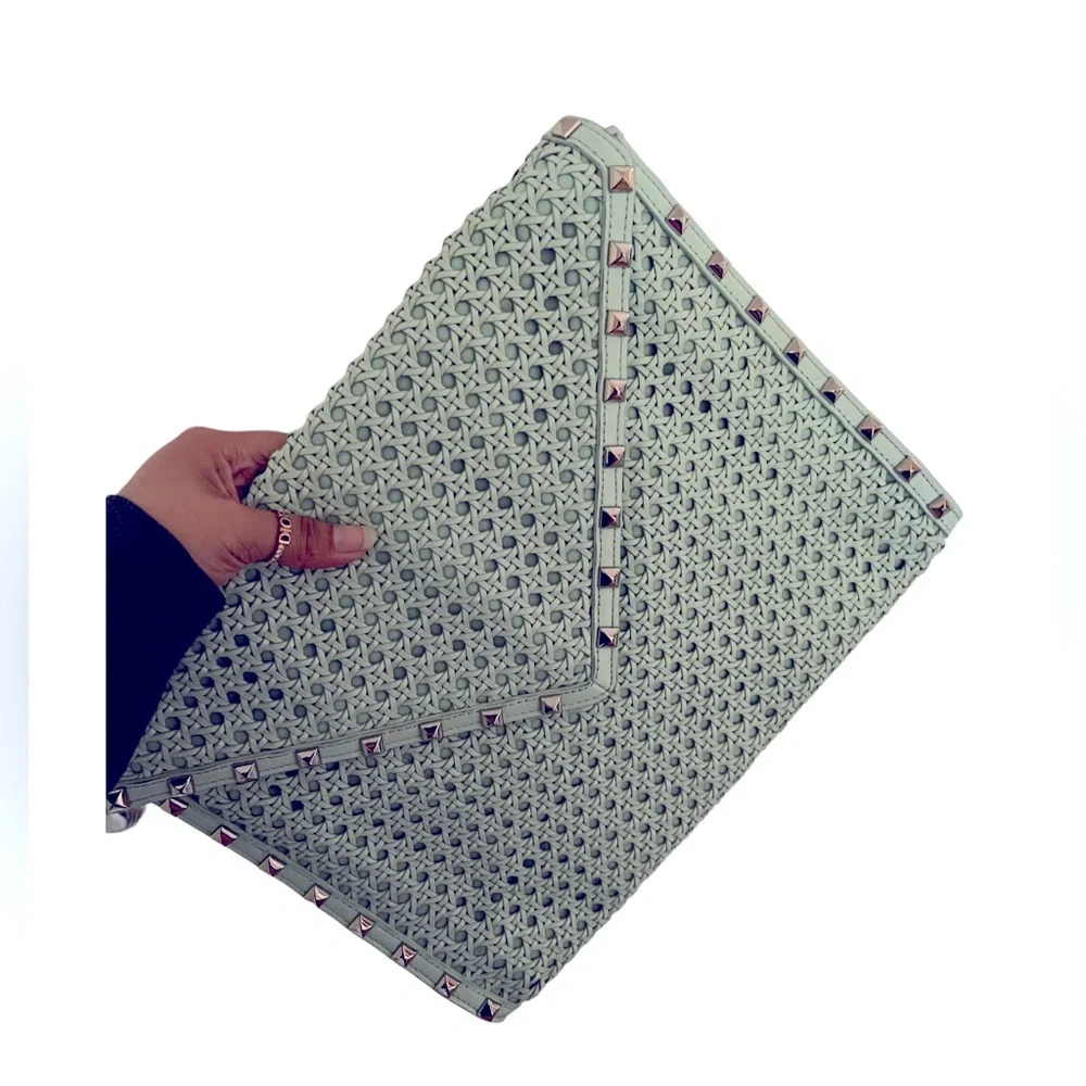 Rebecca Minkoff; Leather, Mint Green, Large Envelope, Purse🫶🏻✨
